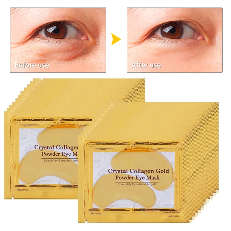 

Crystal Collagen Gold Powder Eye Mask Anti-Aging Dark Circles Acne Beauty Patches For Eye Skin Care Korean Cosmetics 30Pcs