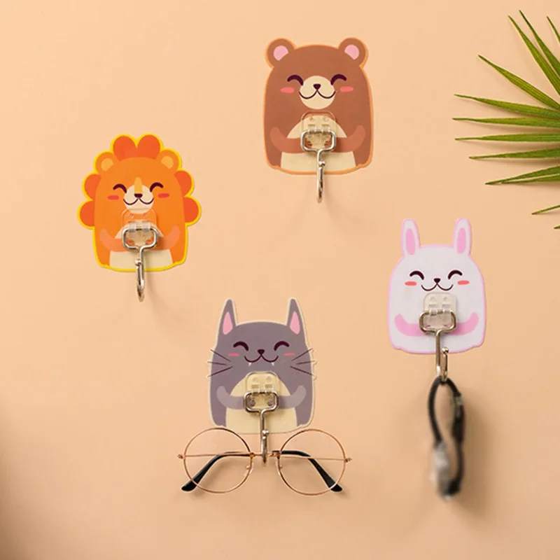 

Multi-Functional Cartoon Strong Large Hooks Stainless Steel Coat Hat Hook Without Punching On The Wall No Traces Of Paste