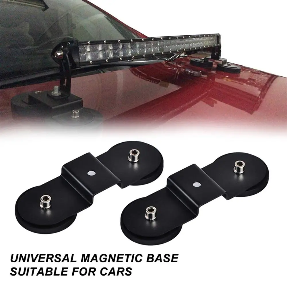 

2pcs Car Roof LED Light Bar Bracket Holder ATV Universal Work Light Strong Magnetic Base Sucker Holder Powerful Mount Bracket