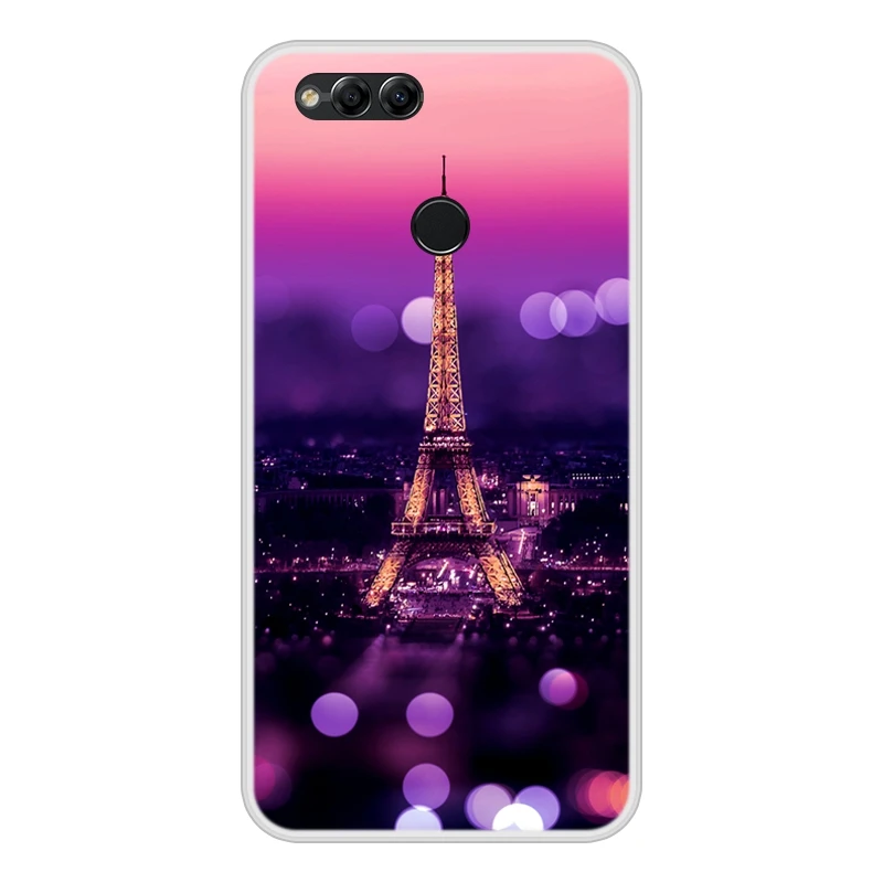 Чехол для телефона Huawei Honor 7X мягкий силиконовый чехол из ТПУ с рисунком в наличии |