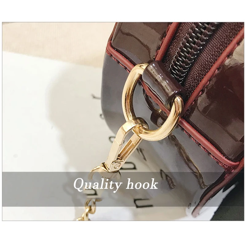 

Mini Circular Bag Women Crossbody Messenger Bag Small Pu Leather Chain