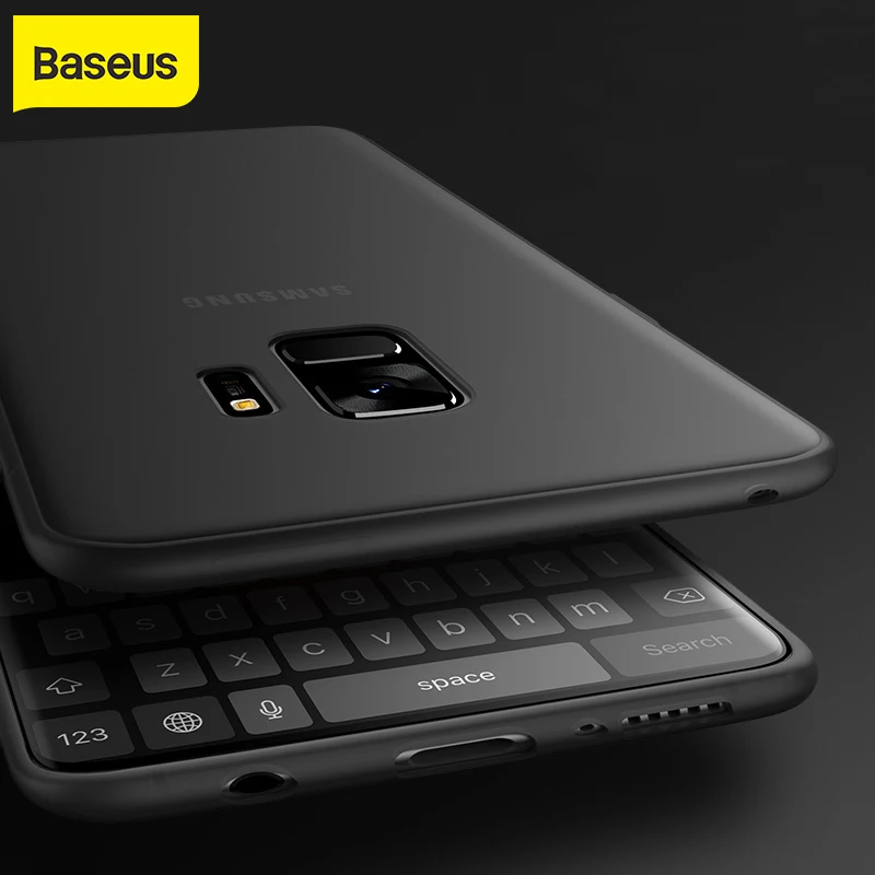 Ультратонкий чехол Baseus для телефона Samsung Galaxy S9 Plus суперматовый + чехлы на