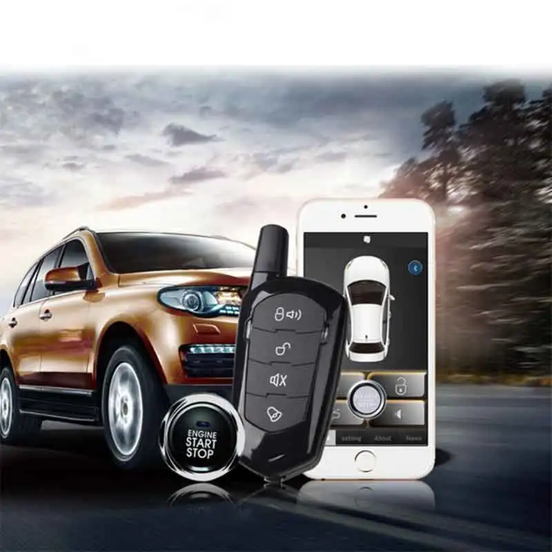 

Remote Start For Car Smartphone APP Control Car Alarm System PKE Start Stop Auto Keyless Entry Central Locking/unlock Universal