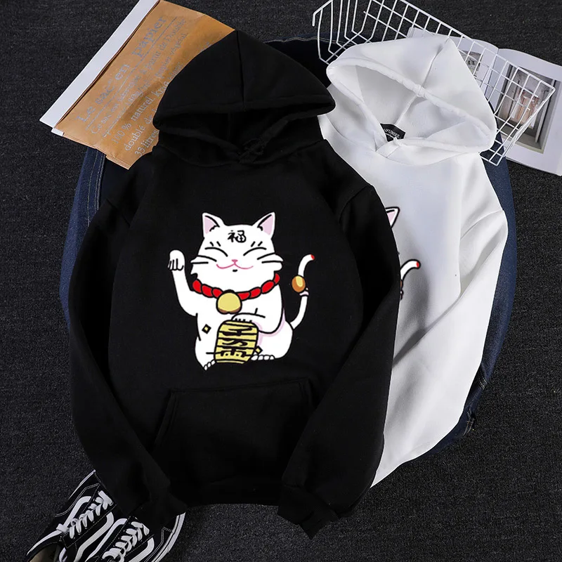 

Cotton Winter Hoodies Sweatshirt Female Cotton Tops Streetwear Thicken Long Sleeves Pullover Fashion Spring ђди Anime