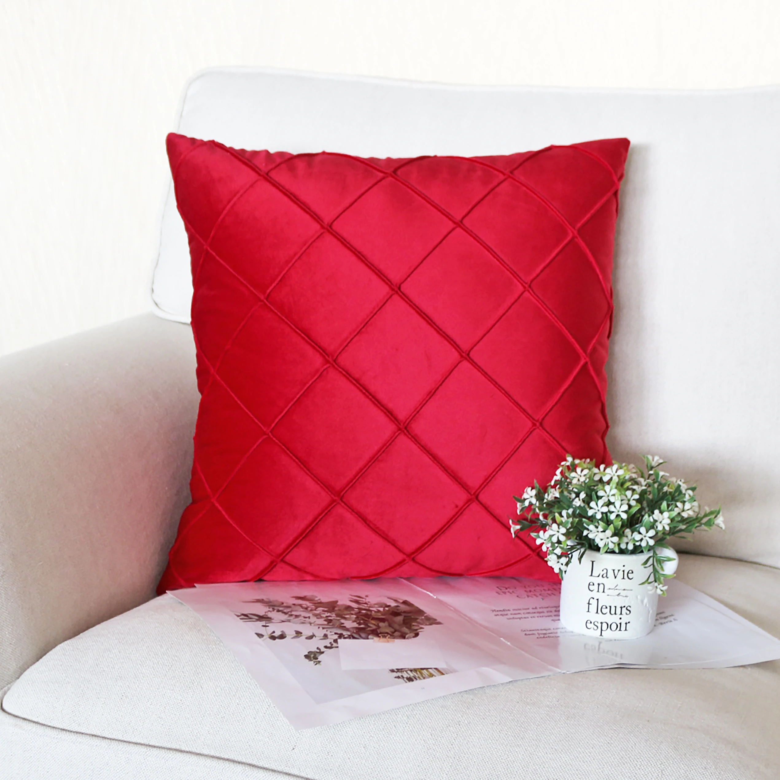 Бесплатная доставка чехол для подушки из полиэстера и бархата 40/45/50/55/60/65/70 см | Дом