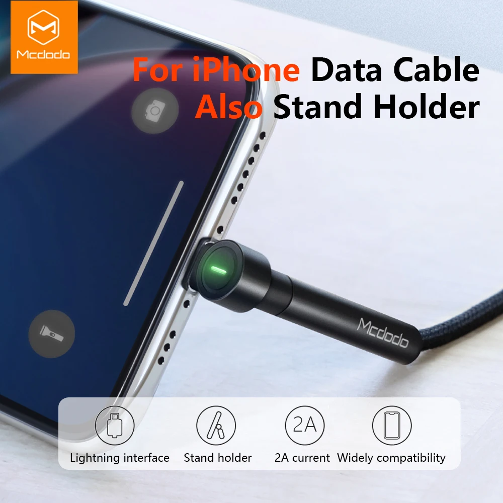 USB-кабель Mcdodo для IPhone XS Max XR X 8 7 6s Plus IPad Mini IOS 12 проводов подставка телефона