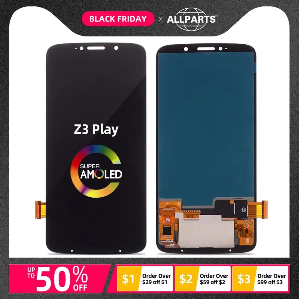 Дисплей для Motorola Moto Z3 Play LCD в сборе с тачскрином Оригинал 6.01'' черный|Экраны