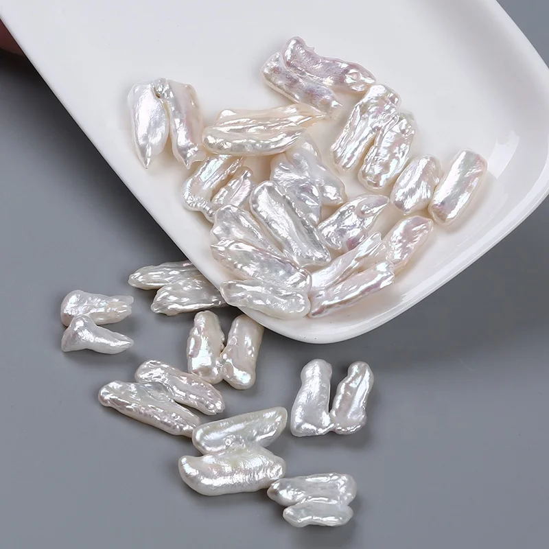 Жемчуг пресноводный неправильной формы натуральный белый без отверстий для