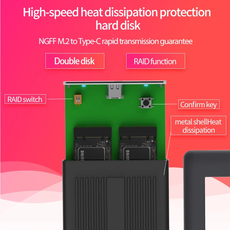 Blueendless портативный чехол для жесткого диска M.2 на Type c Usb 3 1 NGFF Msata корпус