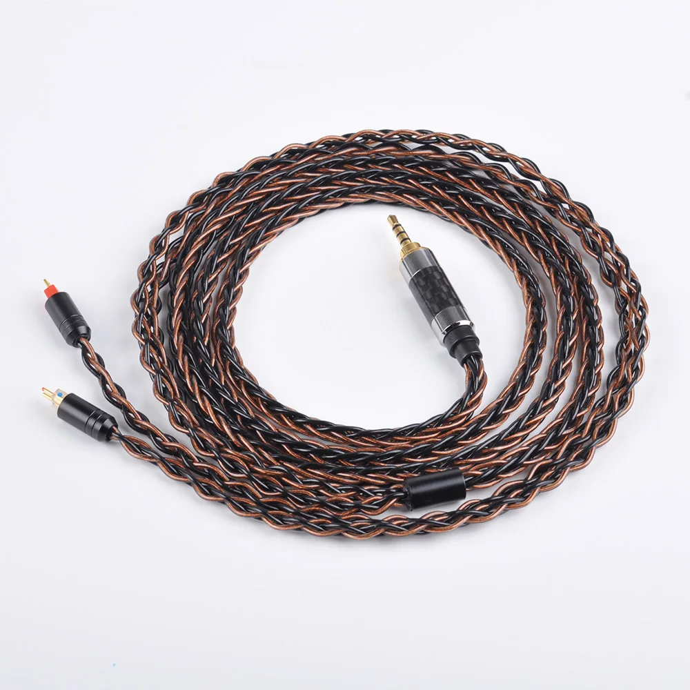 Yinyoo 3,5/4,4/2,5 мм сбалансированный MMCX для Shure SE215 se535 se846 2Pin 8 ядер посеребренный кабель для наушников для ZS10 AS10 ZSN для TRN