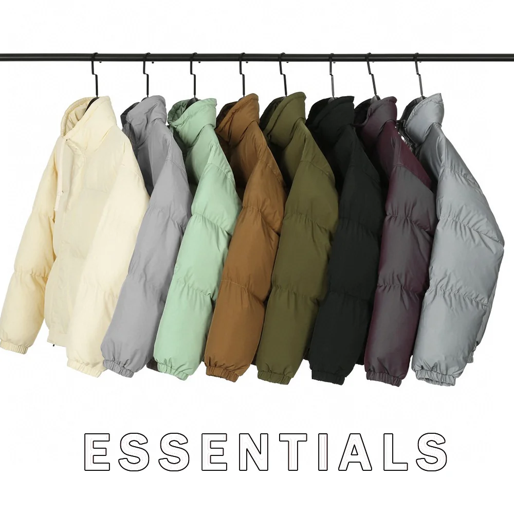 

Essentials Unisex women's high quality thick warm autumn and winter jacket quilted jacket casual simple 1:1 brand top