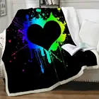 NKNK одеяло для влюбленных s пигментное тонкое одеяло красочное постельное белье плюшевое покрывало для пар шерпа одеяло Новое винтажное удобное для взрослых