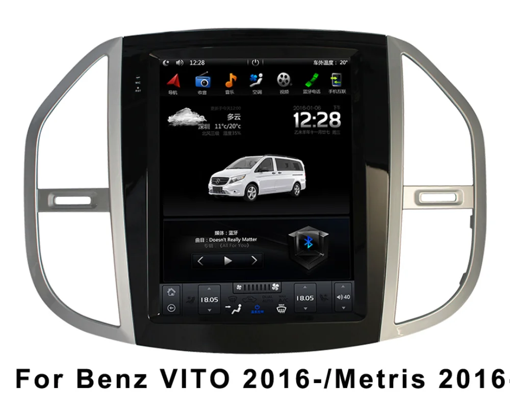 Автомобильный GPS-навигатор с экраном в стиле Tesla для Benz VITO/Metris 9 0 радио стерео