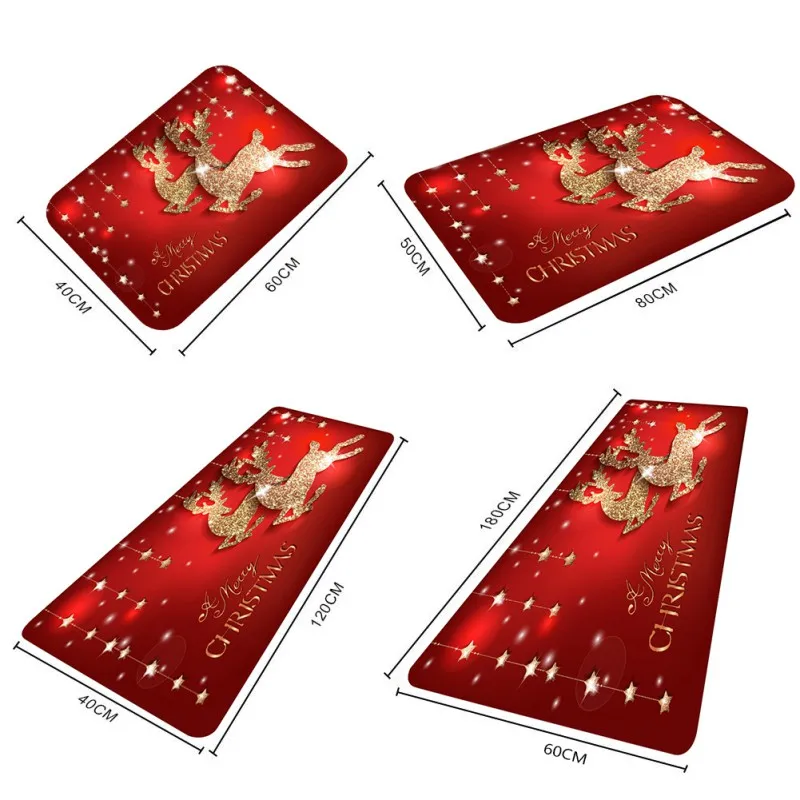 

New Christmas Flannel Carpet Happy New Year 2021 Merry Christmas Ornament 2020 Christmas Decorations For Home Xmas Gifts 40*120