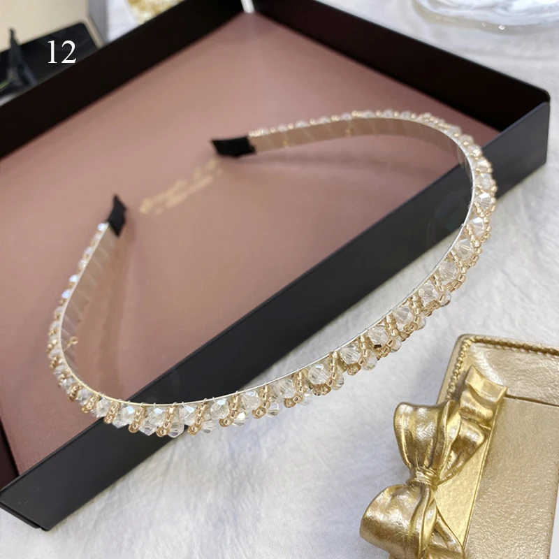 

Luxury Shiny Full Crystal Head Hoop Hairbands Eleagnt Beaded Headband Women Crystal Hairband Hair Hoop Girls Hair Accessories