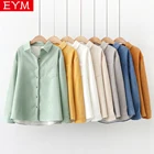 Женская Вельветовая рубашка, теплая, повседневная, плотная, в стиле колледжа, зима 2021