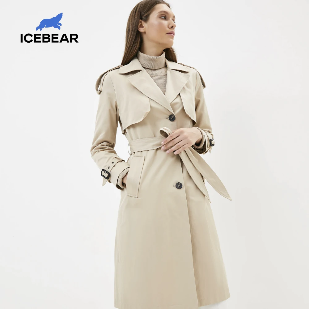 ICEbear 2020 Женская Весенняя ветровка высокого качества с капюшоном модная женская