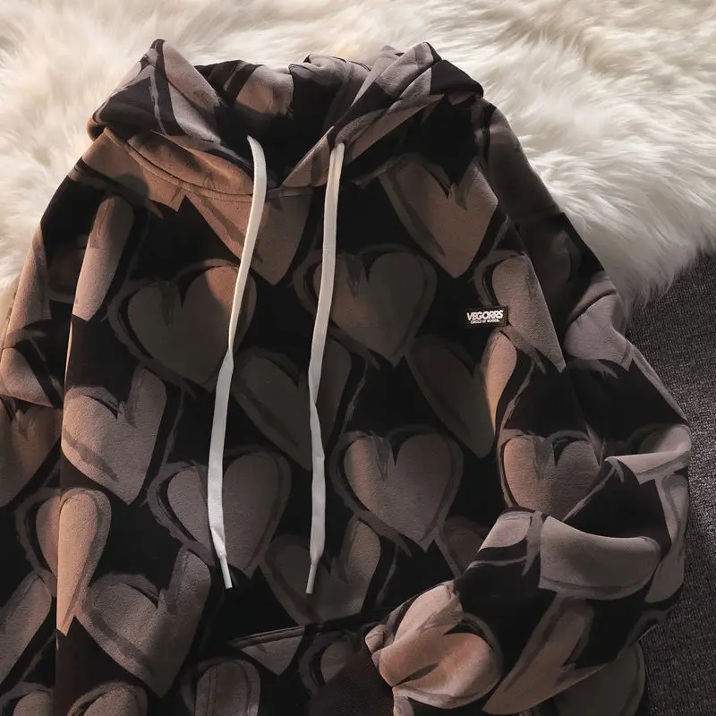 Женские толстовки с принтом Love модные шикарные топы капюшоном и передним