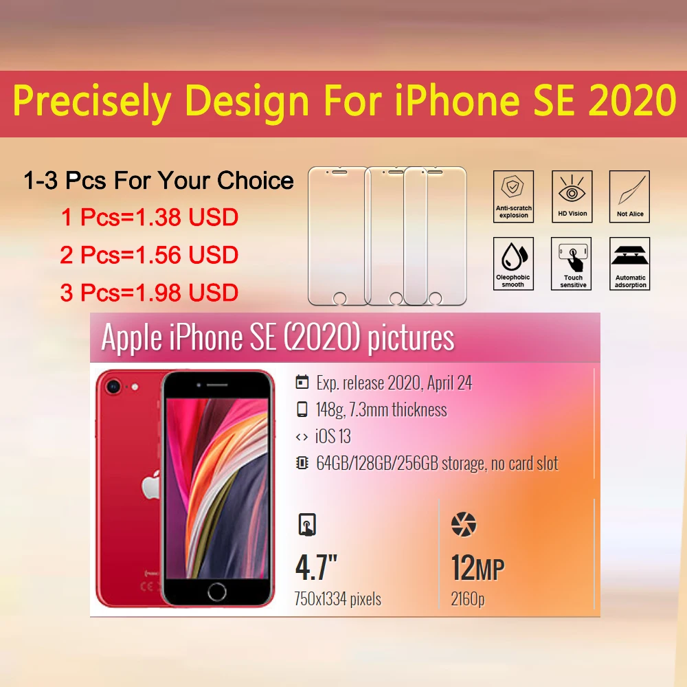 Se 2020 чехол se2020 для iphone se2 iphonese2020 телефона phonese s e Защитная Броня бампер glas skin 1-3 шт
