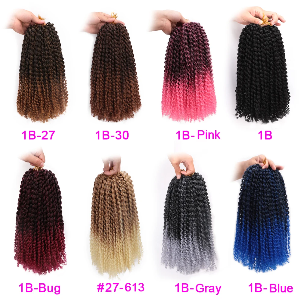 Современные кудрявые афро вьющиеся волосы с эффектом омбре длинные 12 дюймов Marlybob