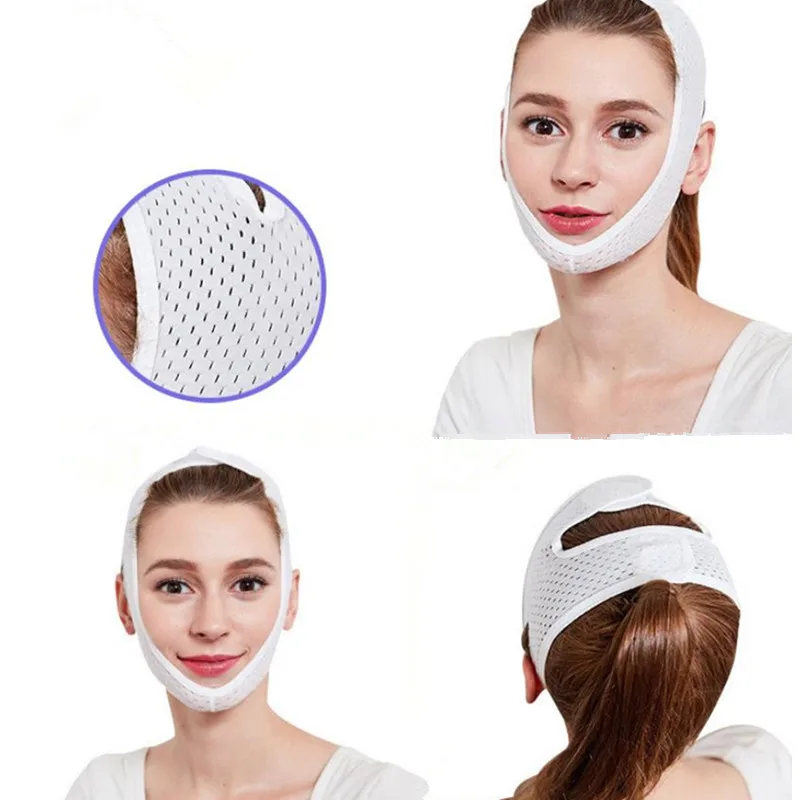 V Shaped Mask Slimming Double Chin Face-lifting Bandage Shaper Anti-aging Anti-wrinkle Face Belt Skin Care Tool 40#801 | Красота и
