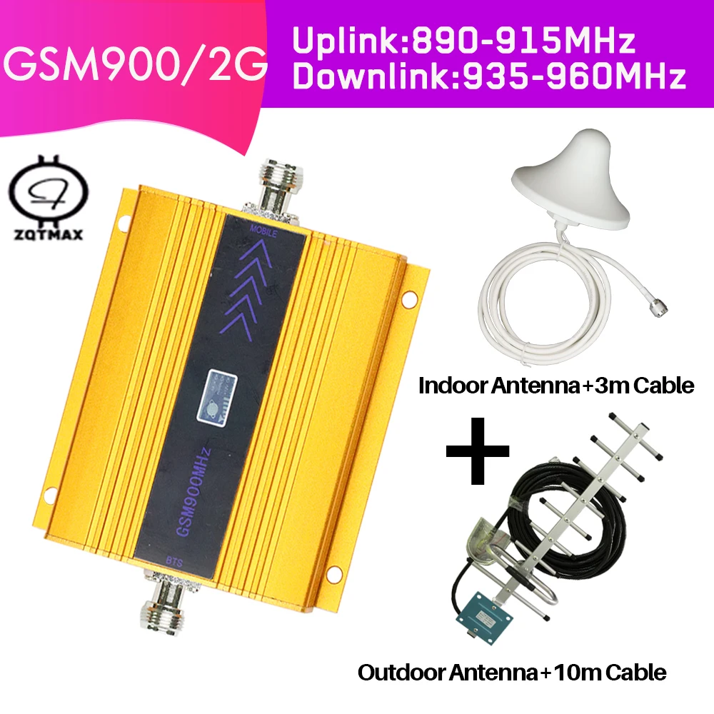 Фото ZQTMAX GSM ретранслятор сигнала ячейки 2G 60 дБ Мобильный телефон усилитель сигнала Cellualr усилитель + антенна Yagi и кабель №1