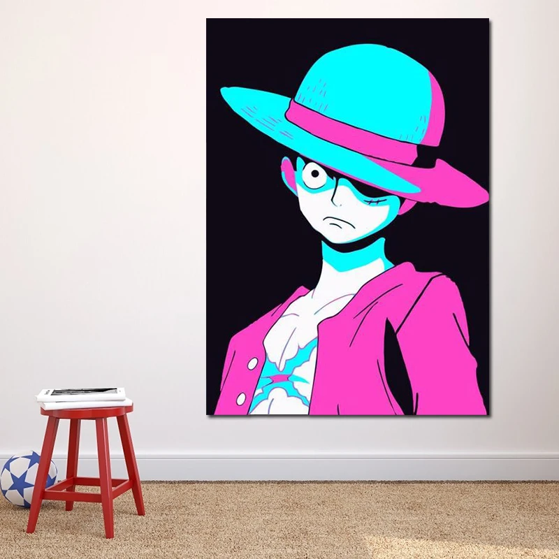 

Anime Characte One Piece Luffy Poster Canvas Painting Mural Wall Picture Living Room Child Bedroom Home Decoration