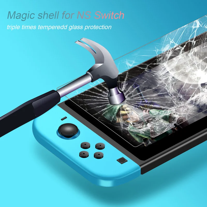 Прозрачная защитная пленка для ЖК экрана Nintendo Switch Premium из закаленного стекла