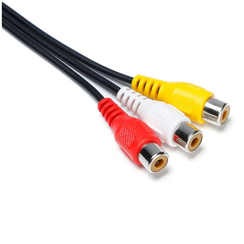 4 полюса 3 5 мм Мини AV папа к 3RCA мама M/F Аудио Видео кабель стерео до Rca для ТВ