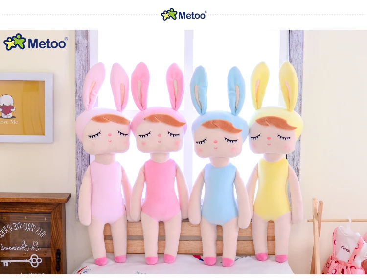 Metoo кукла Анджела мягкий Игрушечный Кролик мягкие Животные плюшевые игрушки «кролик» Фруктовые Куклы для детей детская одежда для девочек и мальчиков рождественские подарки на день рождения