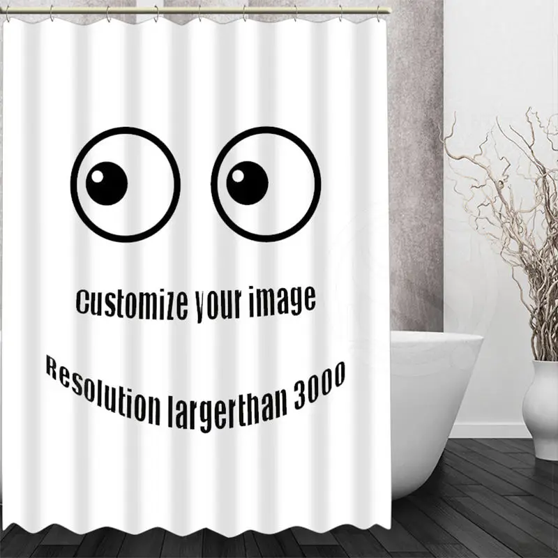 

Custom 48x72 inch High Quality Shower Curtains Bath Products Bathroom Decor Waterproof Polyester With 12 Pcs Hooks
