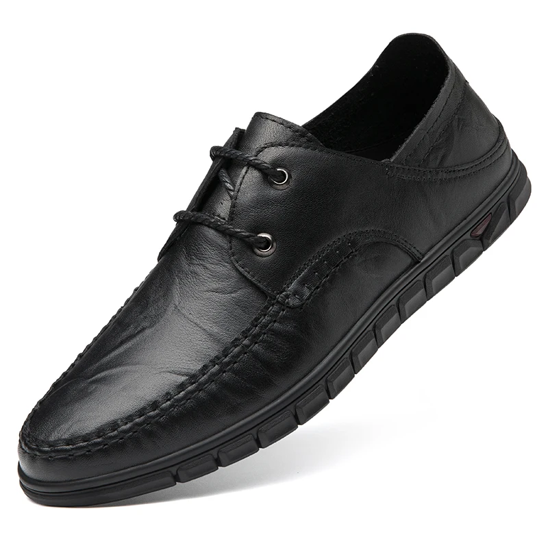 

Новая кожаная повседневная обувь модная и популярная в Четырех сезонах CN (происхождение) Мужская прогулочная обувь для взрослых резиновая ...