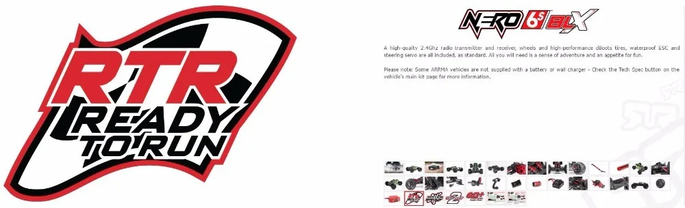 Arrma Nero 6s бесщеточный водонепроницаемый blx 1/8 RTR scale 150A ESC 4wd monster truck-без дифференциального замка версия