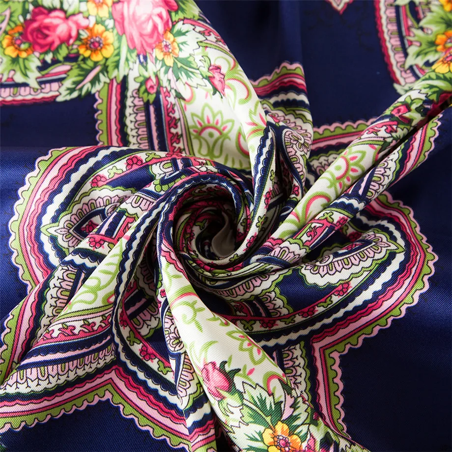 100 см квадратный шарф в богемном стиле Пейсли роскошный брендовый зимний женский