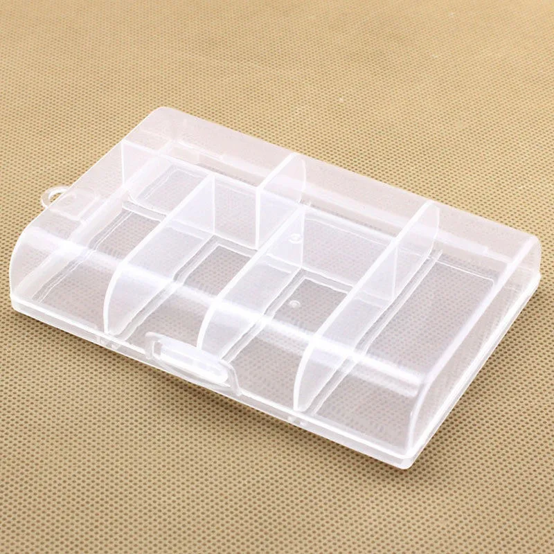 

1PC Portable Plastic 6 Compartment Storage Container Boxes Case Box Clear Transparent