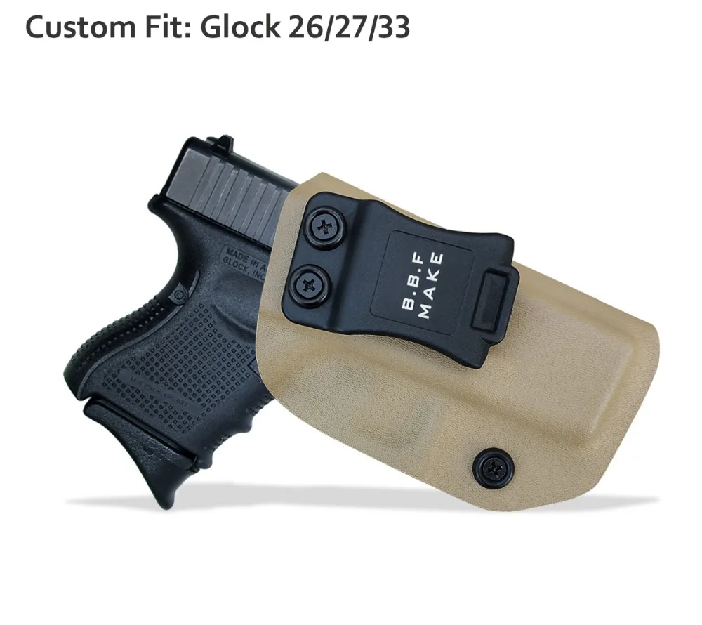 BBF Make IWB Тактический KYDEX пистолет кобура Glock 19 17 25 26 27 28 43 22 23 31 32 Внутри Скрытого Ношения кейс для пистолета аксессуары