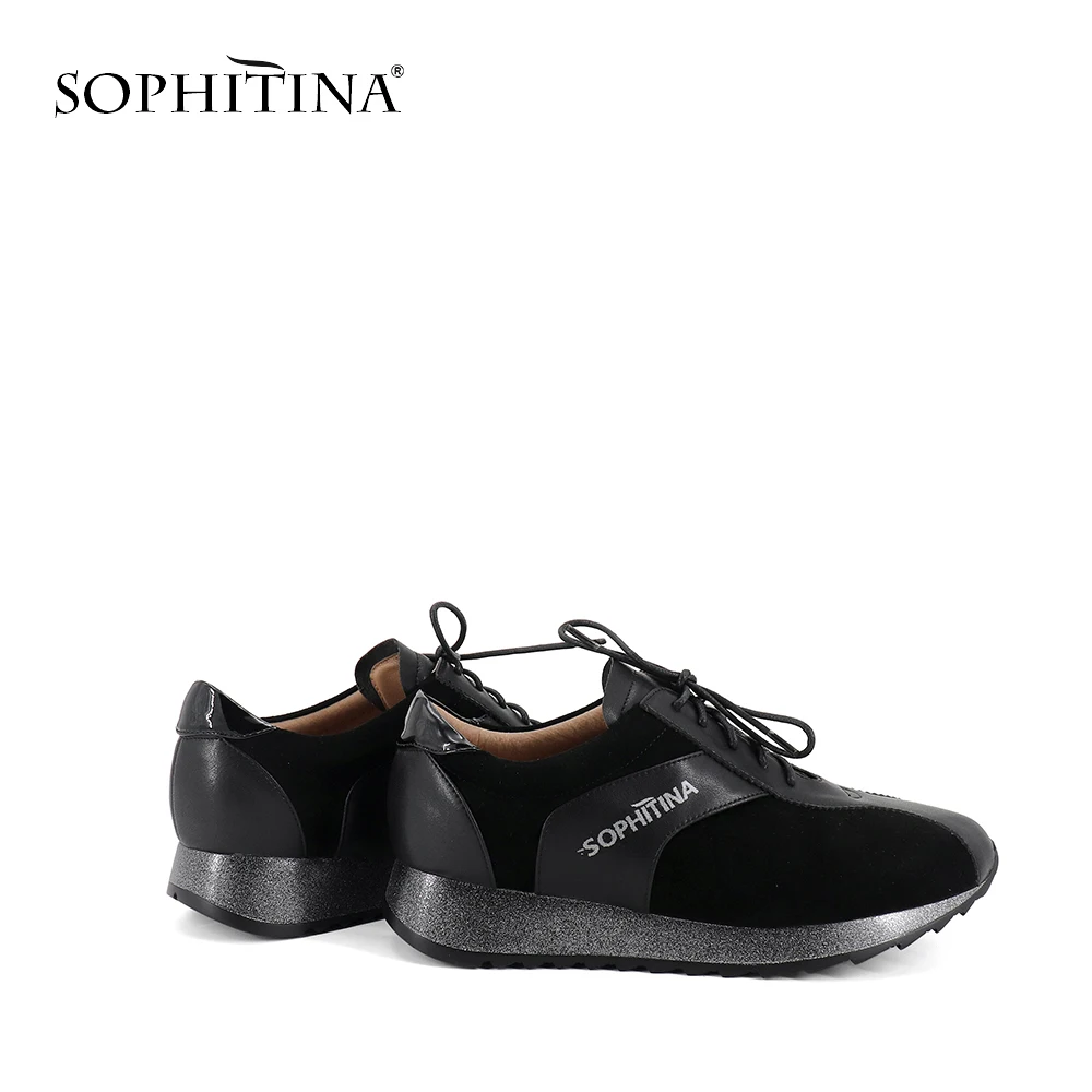 SOPHITINA/Женская обувь на плоской подошве со шнуровкой модная с острым носком для