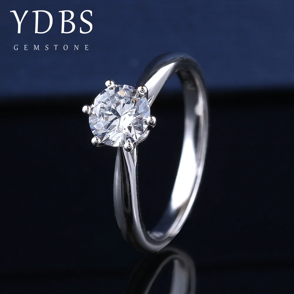 Сверкающий натуральный моиссанит драгоценный камень Классический Простой 6