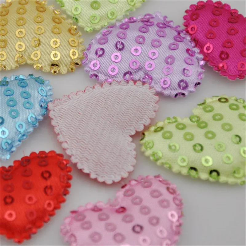 100 шт. мягкие фетровые аппликации с сердечками и пайетками Детские куклы вы