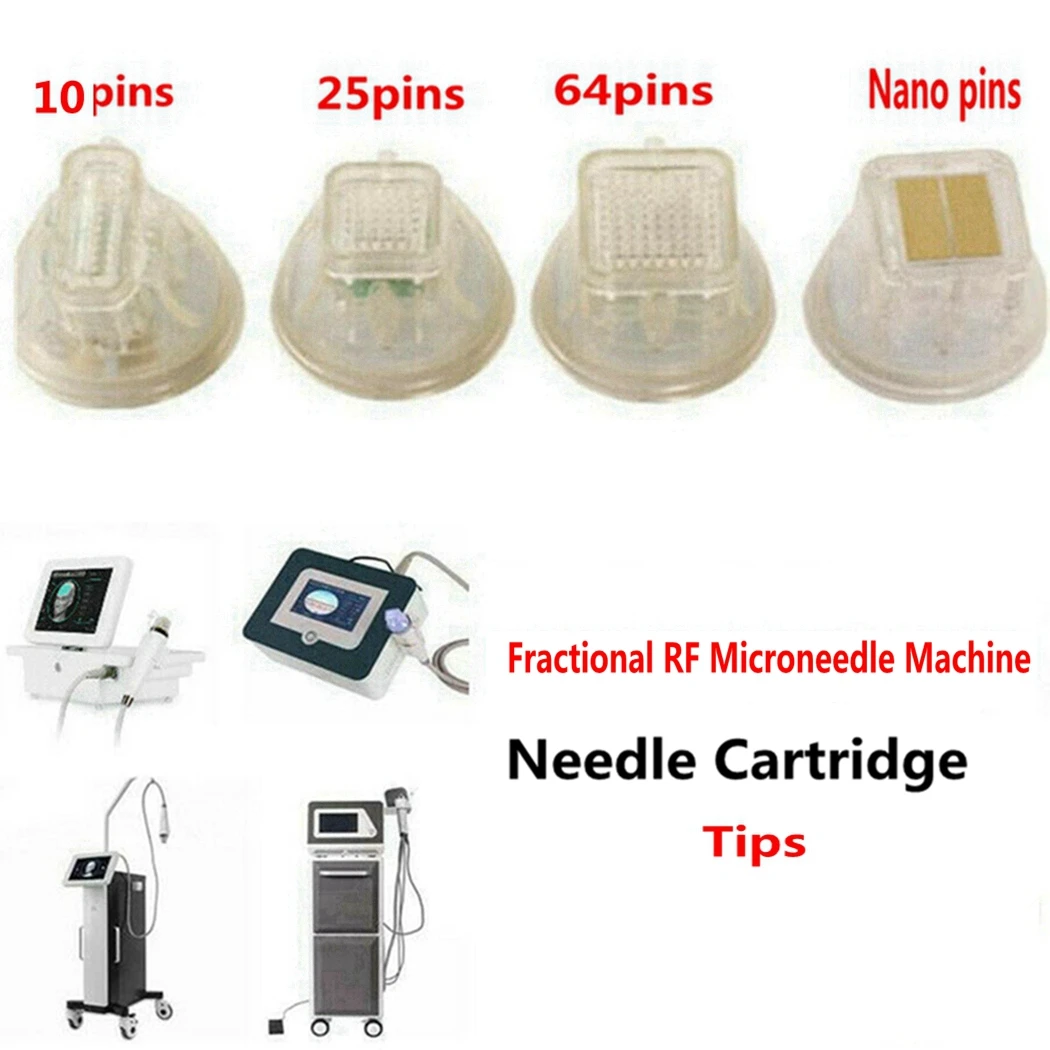 Disposable Replace Microneedle Cartridge Gold Plated 10/25/64/Nano Pin Tips for Micro Needle RF Machine Anti Acne Stretch Marks
