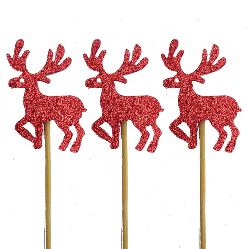 10 шт олень торт Топпер деревенские имена Рождество Свадьба украшение День