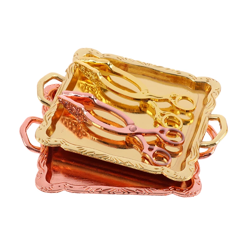 1 шт. 1:12 миниатюрный поднос для кукольного домика набор с клипсой модель пакет