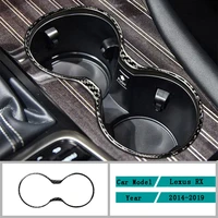 carbon fiber car accessories interior water cup holder frame decoration protective cover trim stickers for lexus rx 2014 2019