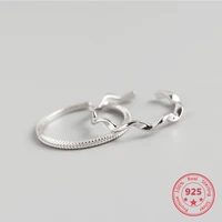 bitwbi 100 925 sterling silver ring mobius lovers ring ins simple style womens gift fashion jewelry