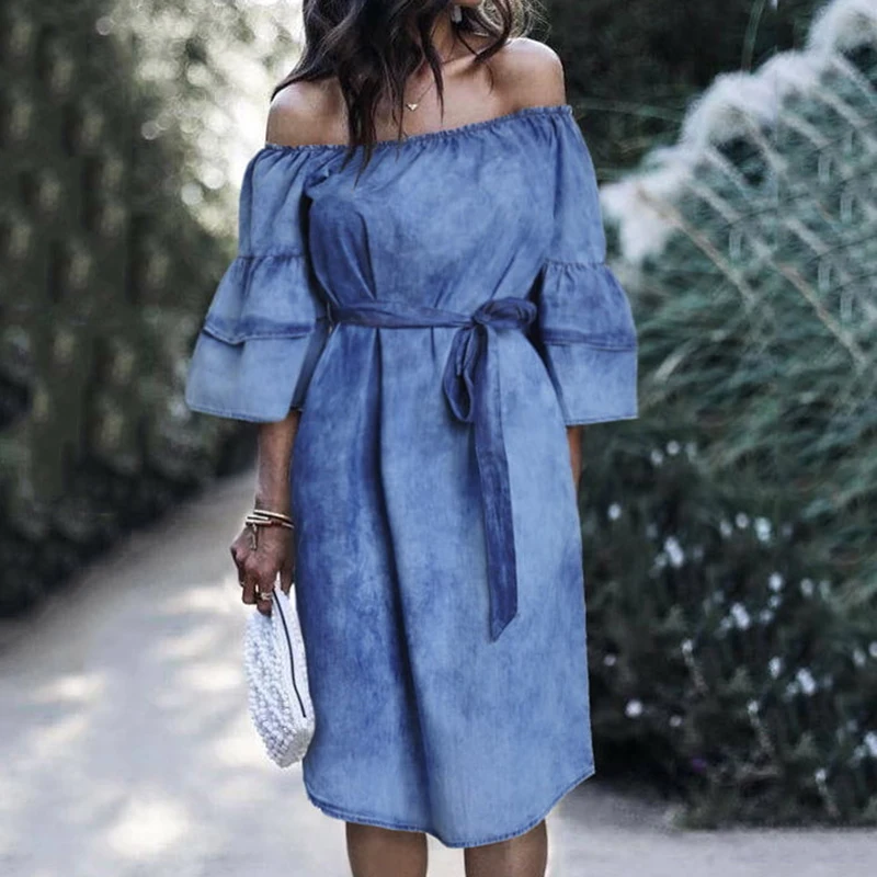 

Sexy Lady Slash Neck Retro Party Dress Women Elegant Butterfly Sleeve Sashes Mini Dress Streetwear Off Shoulder Autumn Dresses