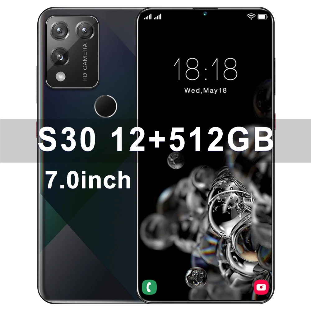 

Global Version S30 7.0 Inch 12G+512GB Full Screen Smartphone 5800mAh Mobile Phone Deca Core Dual SIM 4G LTE 5G Network Cellphone