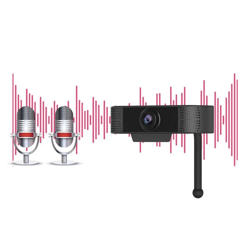

Laptop PC Webcam 1080P with Mic USB Camera for Video Calling Online Teaching