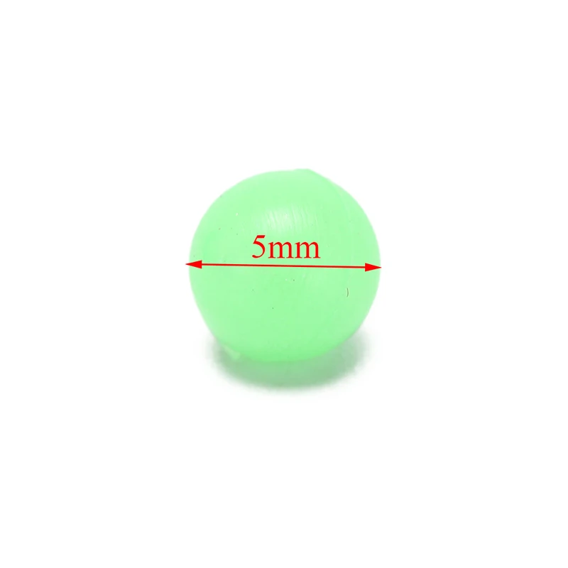 

100Pcs/lot Glow in Dark 5mm Round Luminous Rig Fishing Beads Lures Float fishing Tackle Accessories
