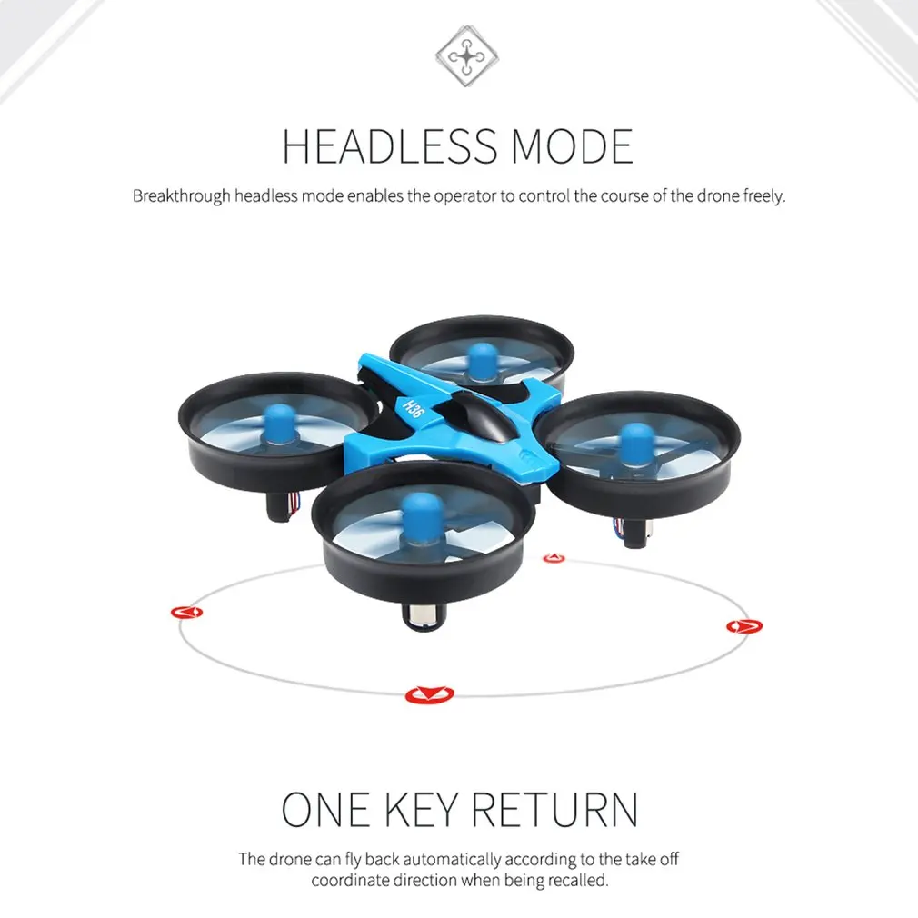 

H36 RC Mini Drone Helicopter 4CH Toy Quadcopter Drone Headless 6Axis One Key Return 360 degree Flip LED rc Toys VS H56 H74