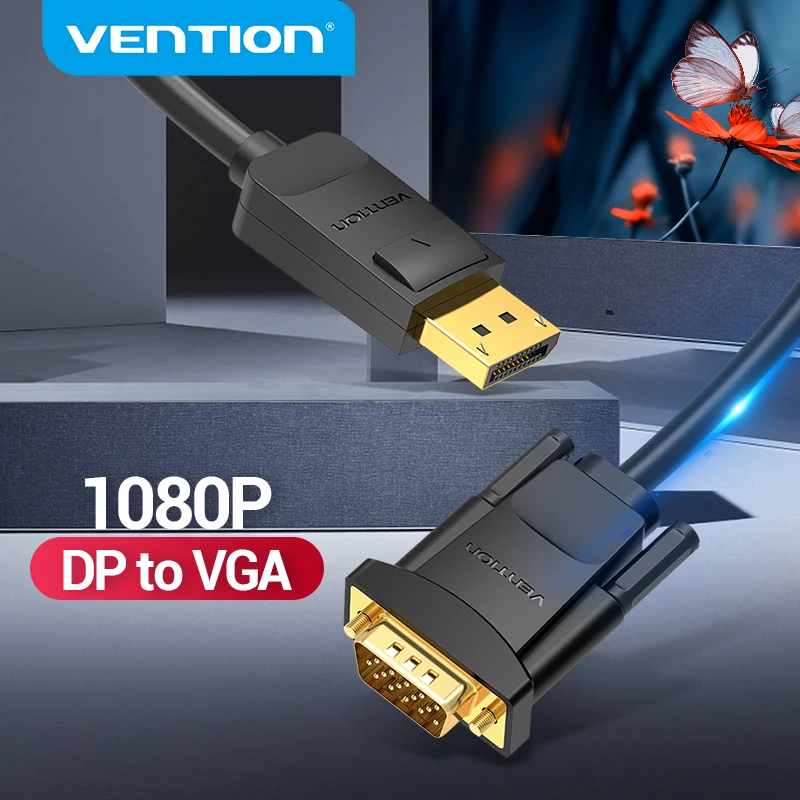 Vention Display port to VGA Cable 1080P DP конвертер Male для ноутбука Проектор Монитор Port Adapter|Кабели
